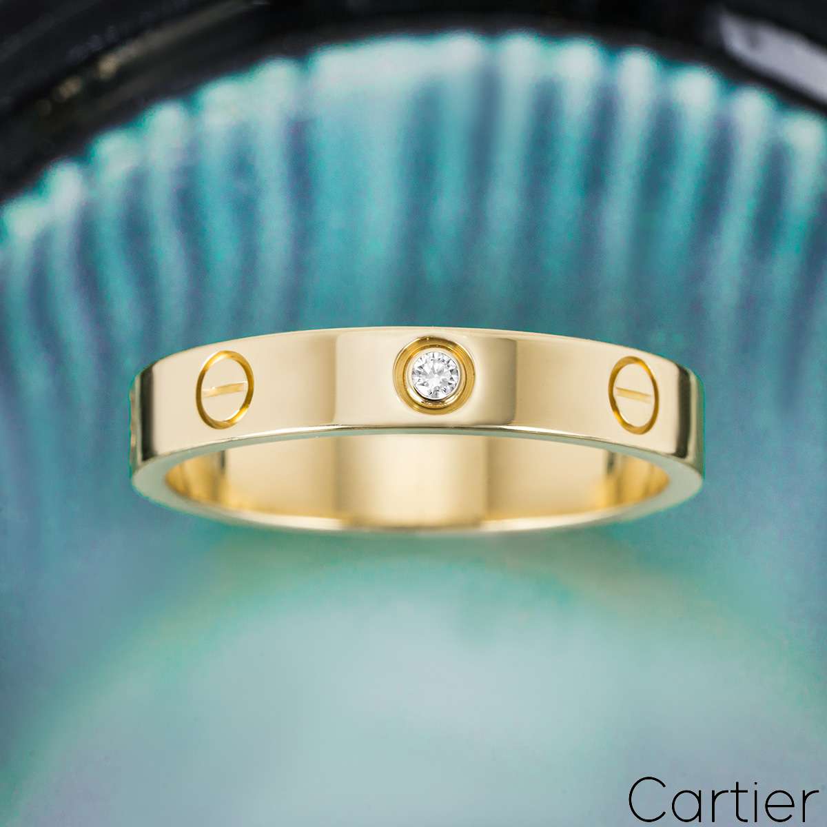 Cartier Yellow Gold Diamond Love Wedding Band Size 58 B4056100